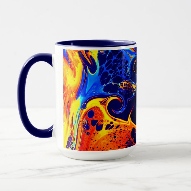 trendiger, abstrakter Farbschwung Tasse (Links)