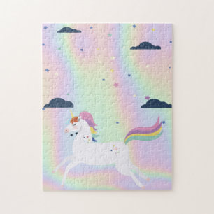 Trendiger abstrakter Ombre-Einhorn-Sterne-Wolken