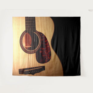 Trendiger akustischer Gitarren-Musik-Land-Teppich Wandteppich