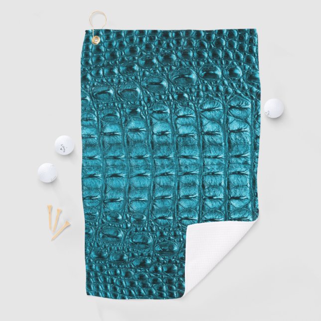 trendiger aquamariner türkisfarbener Aquablau-Alli Golfhandtuch (Insitu)