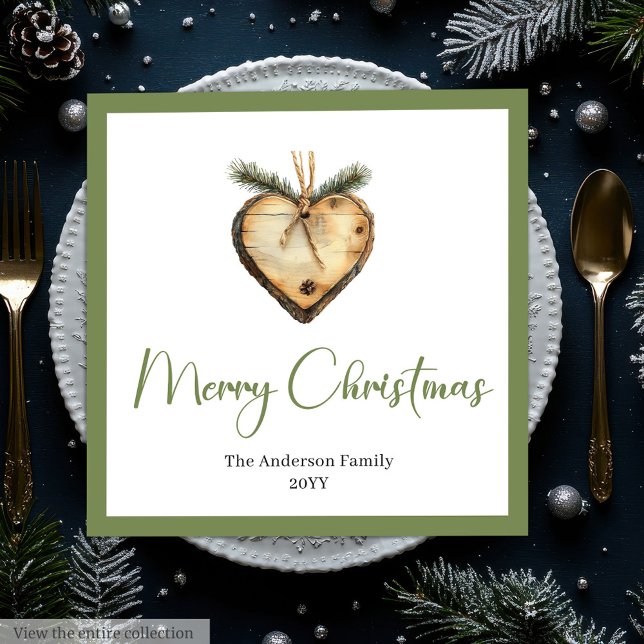 Trendiger bohemianischer Weihnachtskranz in Botani Serviette (Trendy Bohemian Christmas Wreath in Botanical Napkin

)