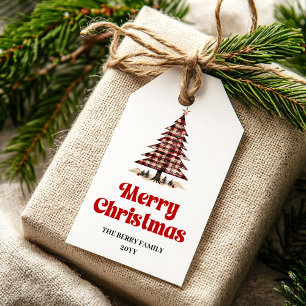 Trendiger Büffel-Baum-Geschenkanhänger festliches Geschenkanhänger