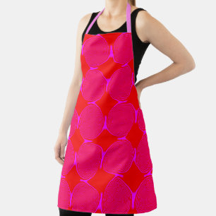 Trendiger Druck mit rotem rosa Mauve-Effekt Schürze
