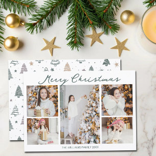 Trendiger Frohe Weihnachten Familienfoto-Collage 2