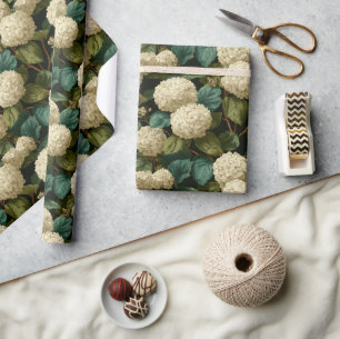 Trendiger Garten Inspiriert Hydrangea-Blüte Geschenkpapier
