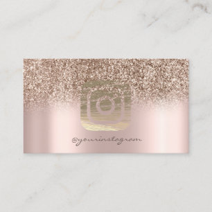 Trendiger Glitter-Roségold-Instagram Visitenkarte