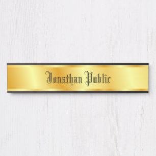 Trendiger Gold-Look Nostalgie-Typografie-Schriftna Türschild