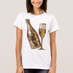 Trendiger Goldener ABSTRACT ART Fashion Print v2 T-Shirt