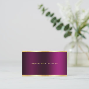 Trendiger Goldtext Elegante violette Vorlage Moder Visitenkarte