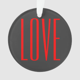 Trendiger grauer Hintergrund rote Liebe Hochzeit Ornament