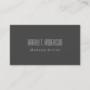 Trendiger grauer Makeup-Artist Friseur Profi Visitenkarte