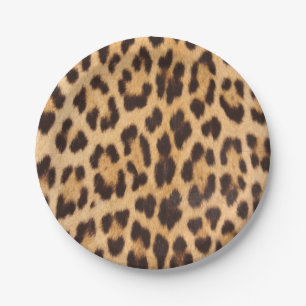 trendiger, gürteliger Wildsafari-Leopardendruck Pappteller