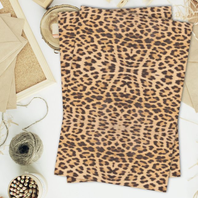 trendiger, gürteliger Wildsafari-Leopardendruck Seidenpapier (trendy girly chic wild safari leopard print tissue paper)
