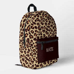 Trendiger Leoparden-Druck personalisierter Name Mo Bedruckter Rucksack