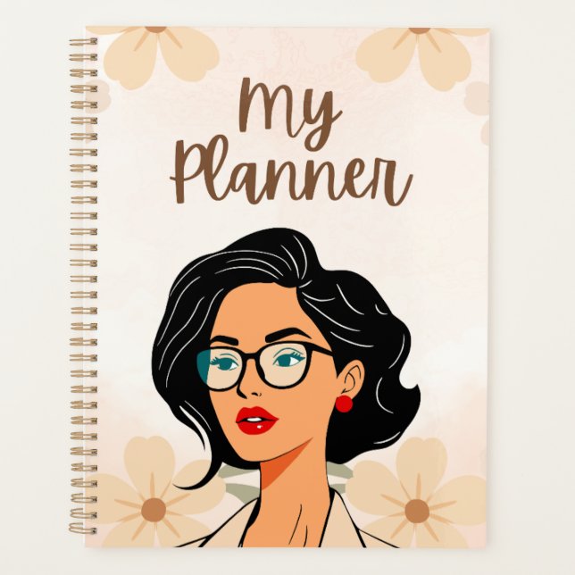 Trendiger "Mein Planer" | Chic Illustration einer  Planer (Vorderseite)