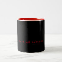 Trendiger minimalistischer schwarzer roter profess