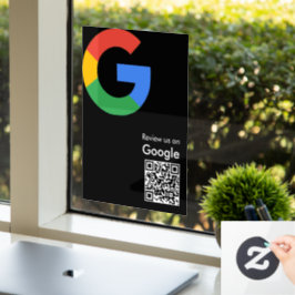 Trendiger moderner Google-Review-QR-Code Fensteraufkleber
