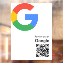 Trendiger moderner Google-Review-QR-Code Fensteraufkleber