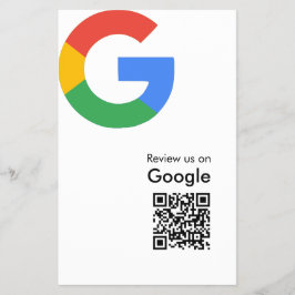 Trendiger moderner Google-Review-QR-Code Flyer