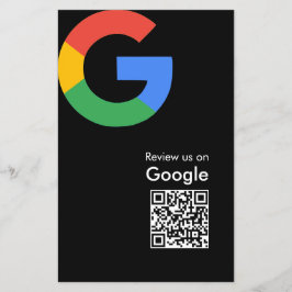 Trendiger moderner Google-Review-QR-Code Flyer