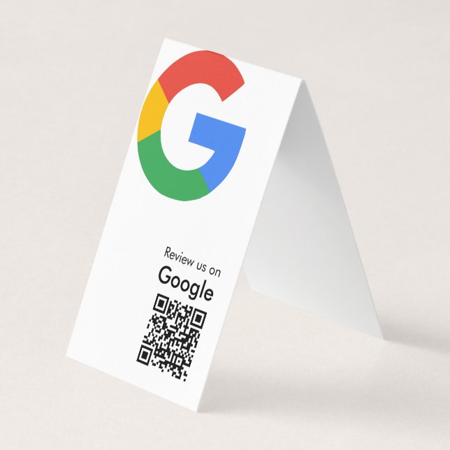 Trendiger moderner Google-Review-QR-Code Visitenkarten (Vorderseite)