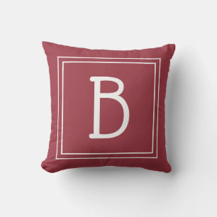Trendiger monogrammierter Buchstabe Anfangsbuchsta Kissen