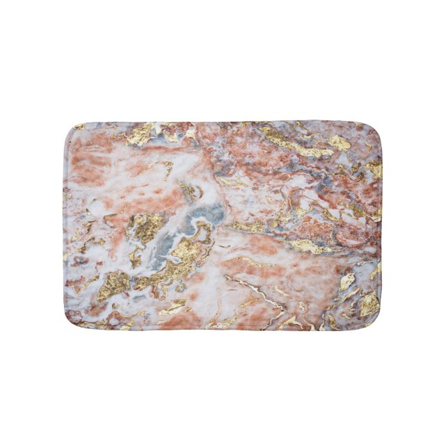 Trendiger Ombre-Marmor-Muster Badematte (Vorderseite)