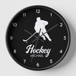 Trendiger personalisierter Hockey-Spielernname  Uhr