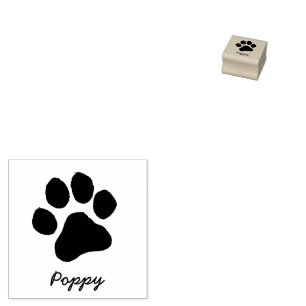 Trendiger personalisierter Katzen-Pfotenabdruck Sü Gummistempel
