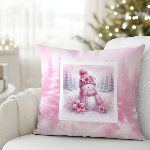 Trendiger Pinkmas-Gemütlichkeits-Winterwald-Kinder Kissen