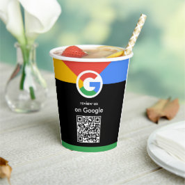 Trendiger professioneller Scan-to-Review Google-QR Pappbecher