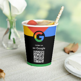 Trendiger professioneller Scan-to-Review Google-QR Pappbecher