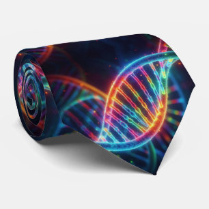Trendiger Regenbogen-Doppelhelix-DNA-Schlips Krawatte