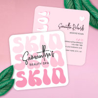Trendiger Retro-Rosa-Schönheitssalon-Skin-Aestheti