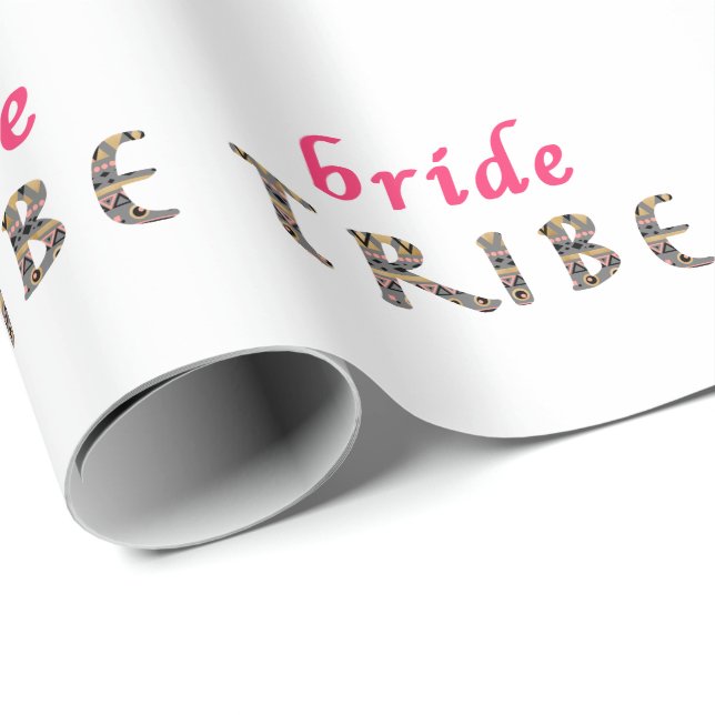 trendiger, rosa Goldbride-Stammespatter Geschenkpapier (Rolleneckpunkt)