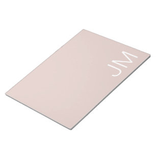 Trendiger Rosé-farbener Oversized-Monogramm-Anfang Notizblock