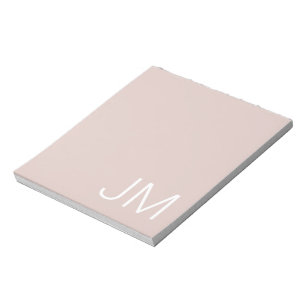 Trendiger Rosé-farbener Oversized-Monogramm-Anfang Notizblock