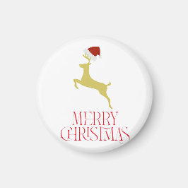Trendiger roter Weihnachtsdruck Magnet