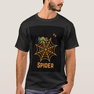 trendiger, schwarzer Spinnennetz, schöner T - Shir T-Shirt