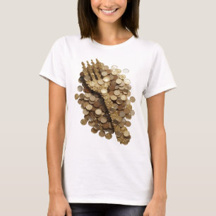 Trendiger Silberner ABSTRACT ART Kunstdruck v3 T-Shirt
