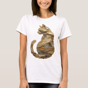 Trendiger silberner KUNSTDRUCK ABSTRACT ART T-Shirt