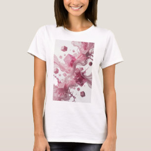 Trendiger silberner KUNSTDRUCK ABSTRACT ART T-Shirt
