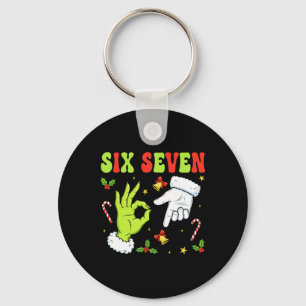 Trendiger Six Seven Weihnachts-Meme 67 Xmas Lustig Schlüsselanhänger
