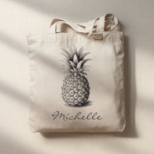 Trendiger Sommer-Tropischer-Ananas-Personalisiert Tragetasche