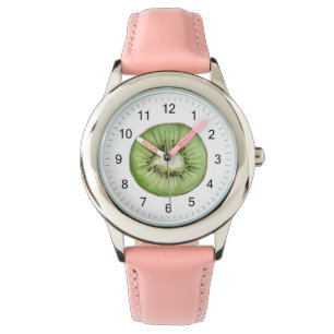 Trendiger Sommer-Wasserfarbe-Frucht-Kiwi  Armbanduhr