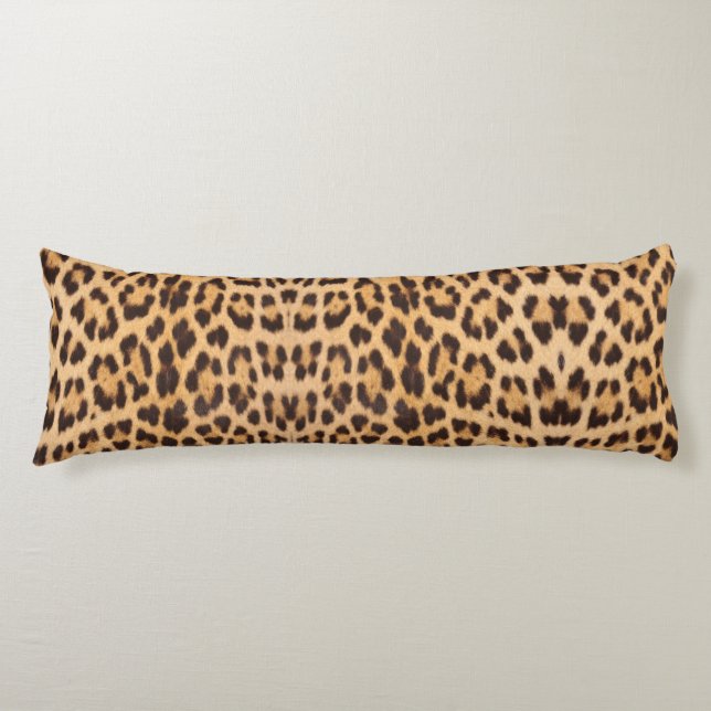 trendiger, stylischer Wildsafari-Leopardendruck Seitenschläferkissen (Vorderseite)