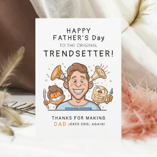 Trendiger und lustiger Trendsetter Vatertag Karte