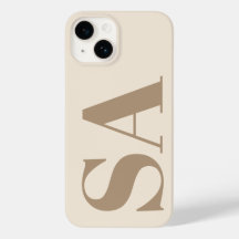 trendiges Antikweiß mit Monogramm Case-Mate