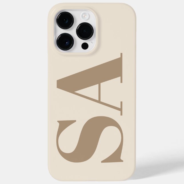 trendiges Antikweiß mit monogramm Case-Mate iPhone 14 Pro Max Hülle (Rückseite)