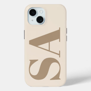 trendiges Antikweiß mit Monogramm Case-Mate iPhone Hülle
